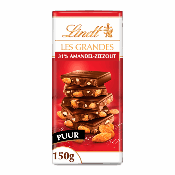 Lindt Les Grandes puur amandel zeezout - PLUS