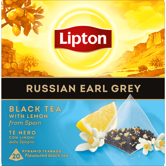 Lipton Zwarte thee Russian earl grey kop - Dirk