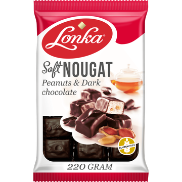 Lonka Soft Nougat Pinda's & Pure Chocolade - JUMBO