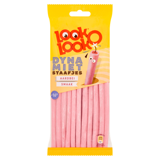 Look O Look Dynamietstaafjes Aardbei Zuur Snoep Zak - Dirk