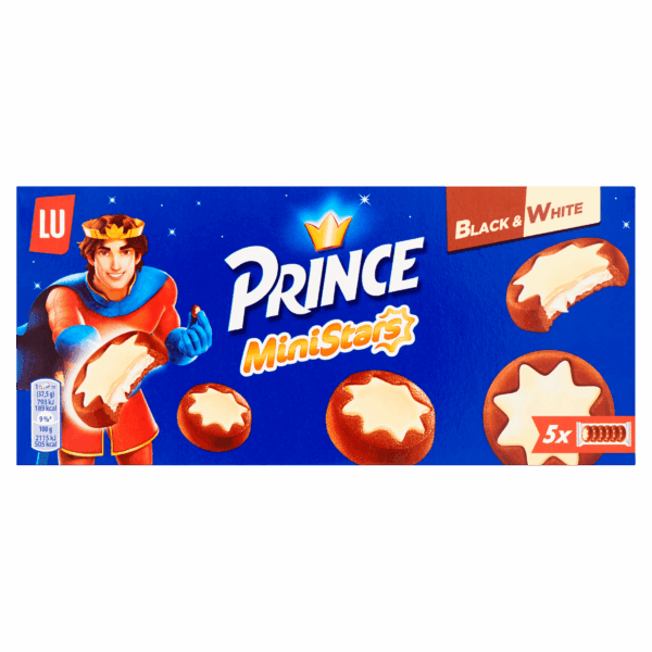 Lu Prince MiniStars koekjes black & white - PLUS