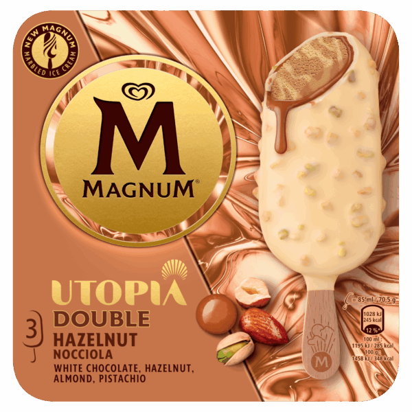 Magnum Magnum Double Hazelnut Sticks 3x85ml - PLUS