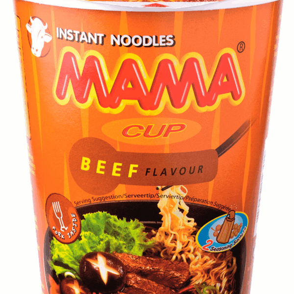 Mama Instant Cup Noedels Rundvlees - PLUS