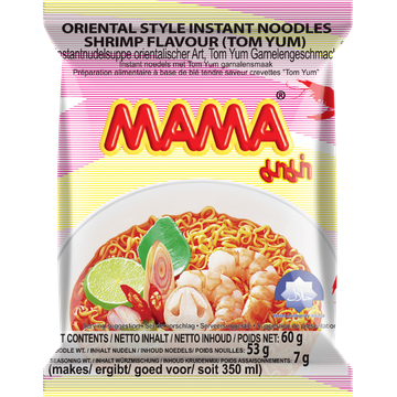 Mama Oosterse Stijl Instant Noedels Garnalen-Tom Yum-Smaak - JUMBO