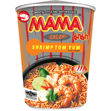 Mama Oriental Style Instant Noodles Cup Shrimp Tom Yum Flavour - JUMBO