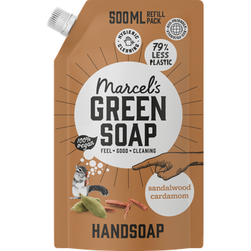 Marcel’s Green Soap handzeep Sandelhout & Kardemom Navulling - JUMBO