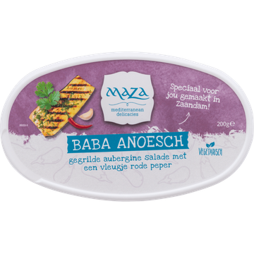 Maza Baba Anoesch Gegrilde Aubergine Salade met een Vleugje Rode Peper - JUMBO
