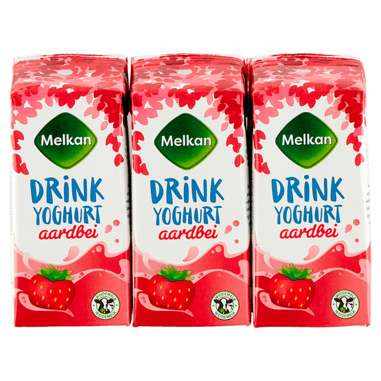 Melkan Drinkyoghurt aardbei - Dirk