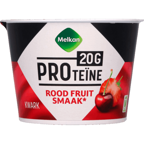 Melkan High Protein kwark rood fruit - PLUS