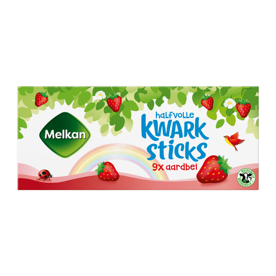 Melkan Kwarksticks aardbei - Dirk