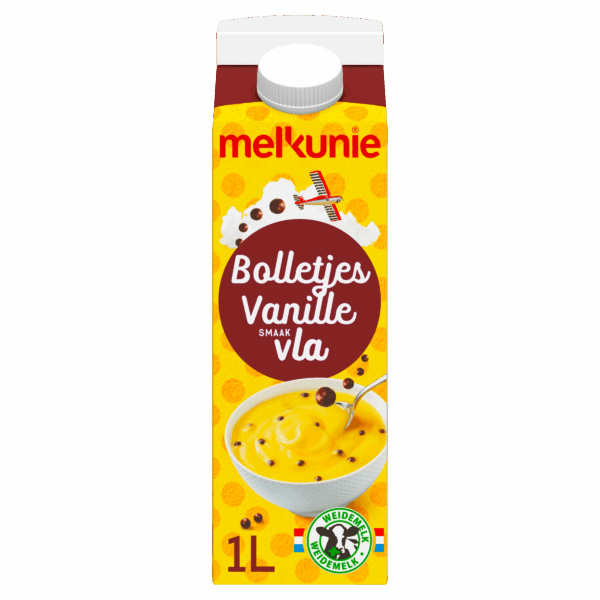 Melkunie Bolletjes vanillevla met crunch - PLUS