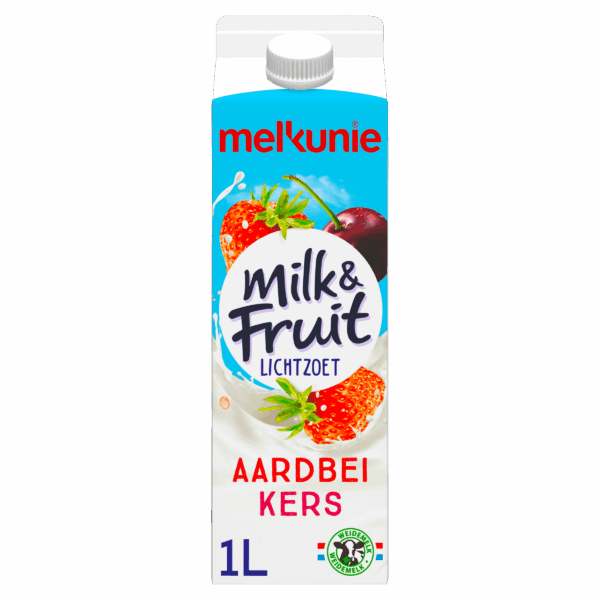 Melkunie Milk & Fruit Lichtzoet aardbei-kers - PLUS