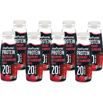 Melkunie Protein Raspberry & Strawberry Shake 8 x 225 ml - JUMBO