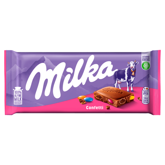 Milka Chocoladereep confetti - Dirk