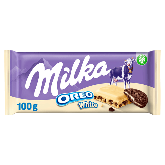 Milka Chocoladereep oreo white - Dirk