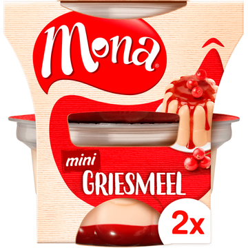 Mona Mini Griesmeel Pudding met Rode Bessensaus - JUMBO