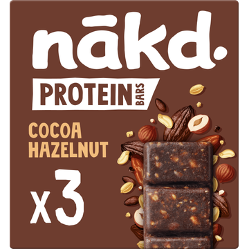 Nakd. Protein Cocoa Hazelnut 3x45g - JUMBO