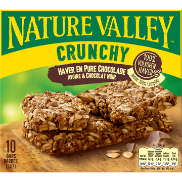 Nature Valley Crunchy Haver en Pure Chocolade 10 Bars - JUMBO