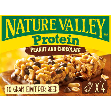 Nature Valley Protein Peanut and Chocolate Reep 4 x 40 g - JUMBO