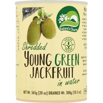 Nature's Charm Shredded Young Green Jackfruit in Water - JUMBO