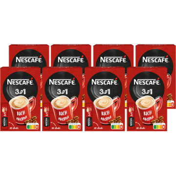 Nescafé 3in1 Oploskoffie 8 x 10 Stuks - JUMBO