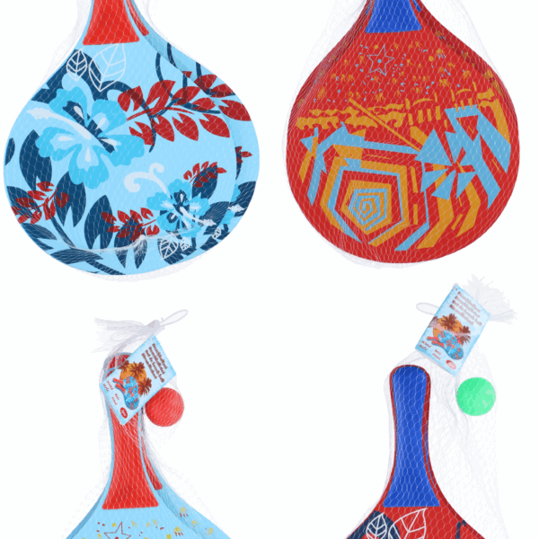 Neutraal Beachball Set Hout ass - PLUS