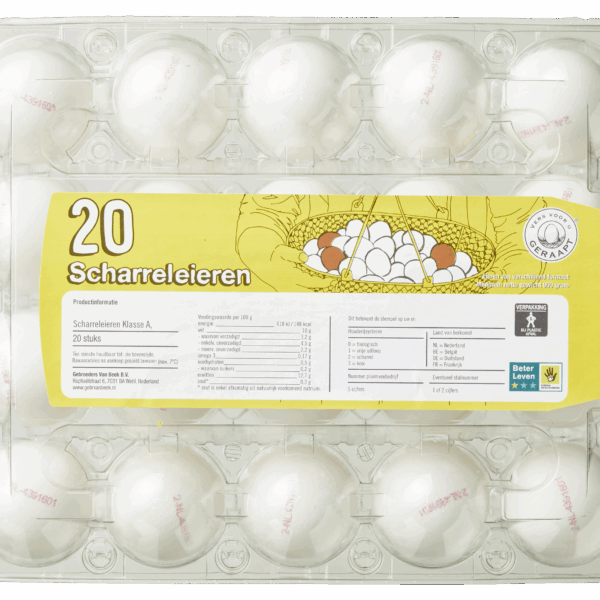Neutraal Scharreleieren s/m 20 stuks - PLUS