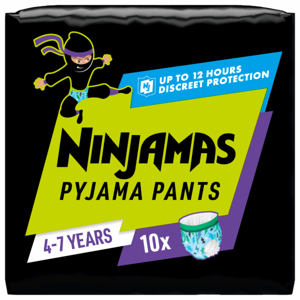 Ninjamas Absorberende Pyjamabroekjes Blauw 4-7 - PLUS