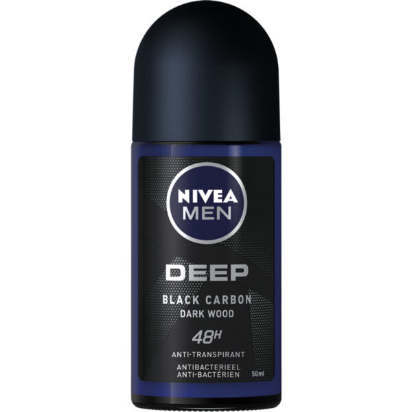 Nivea Men Deep Black Carbon Anti-Transpirant Roller - Albert Heijn