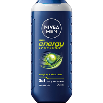 Nivea Men Energy Shower Gel 250ml - JUMBO