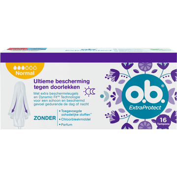 O.B. ExtraProtect Tampons Normal 16 Stuks - JUMBO