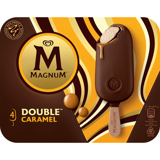 Ola Magnum dubbel caramel 4 stuks - Dirk