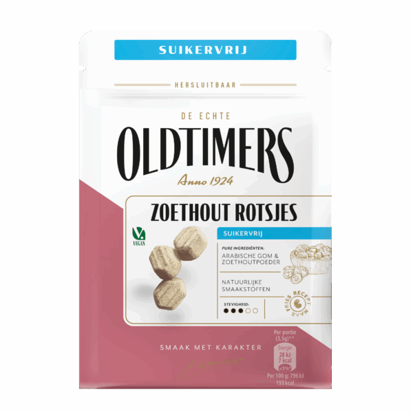 Oldtimers Zoethout Rotsjes Suikervrij - PLUS
