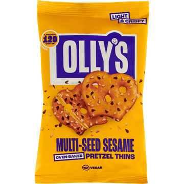 Olly's Pretzels Multi-Seed Sesame Thins - JUMBO