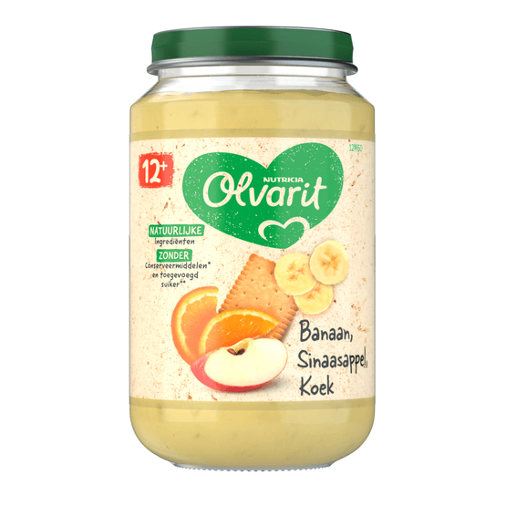 Olvarit 12+ Maanden Banaan Sinaasappel Koek - Dirk