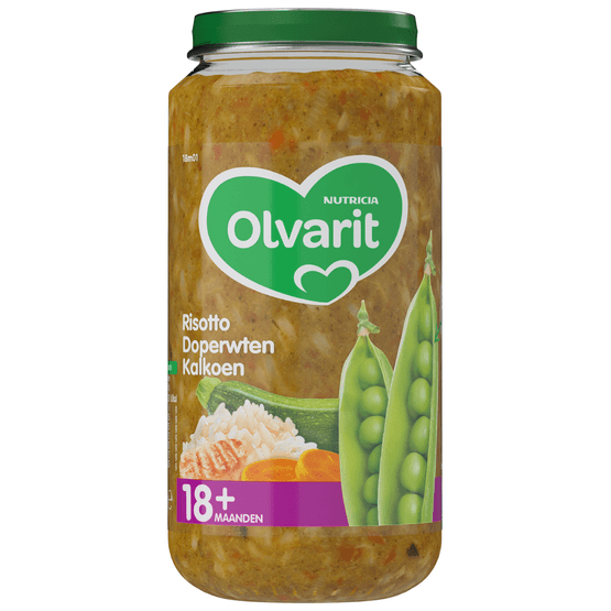 Olvarit 18+ Maanden Risotto Doperwten Kalkoen - Dirk