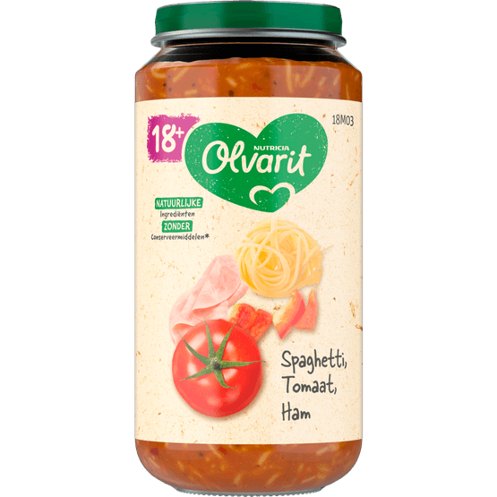 Olvarit 18+ Maanden Spaghetti Tomaat Ham - Dirk