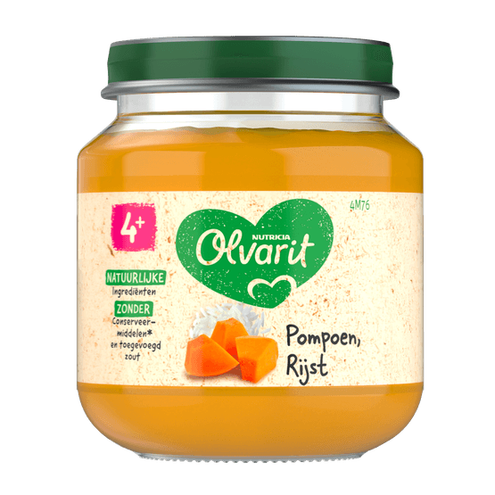 Olvarit 4+ Maanden Pompoen Rijst - Dirk