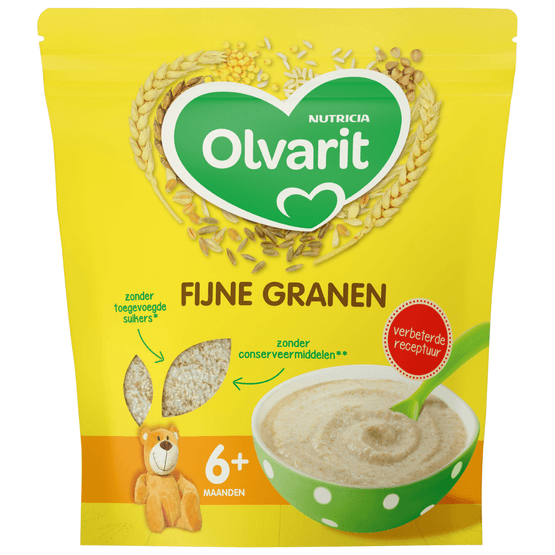 Olvarit 6+ Maanden Babypap Fijne Granen - Dirk
