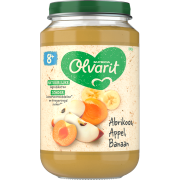 Olvarit 8+ Maanden Abrikoos Appel Banaan - JUMBO