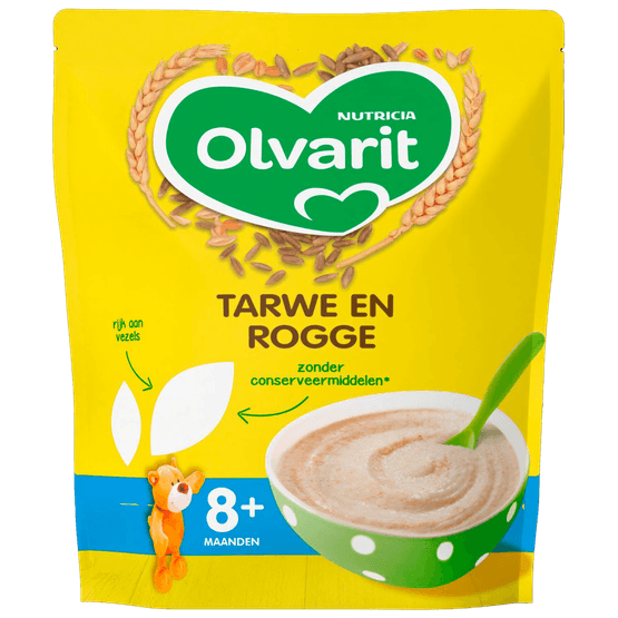 Olvarit 8+ Maanden Babypap Tarwe Rogge - Dirk