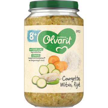 Olvarit 8+ Maanden Courgette Witvis Rijst - JUMBO