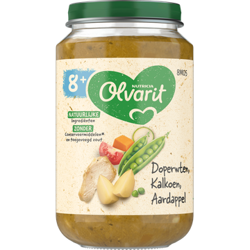 Olvarit 8+ Maanden Doperwten Kalkoen Aardappel - JUMBO