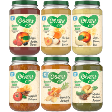 Olvarit 8+ Maanden Maaltijdpotjes en Fruitpotjes - JUMBO