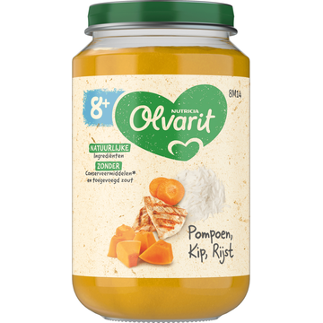 Olvarit 8+ Maanden Pompoen Kip Rijst - JUMBO