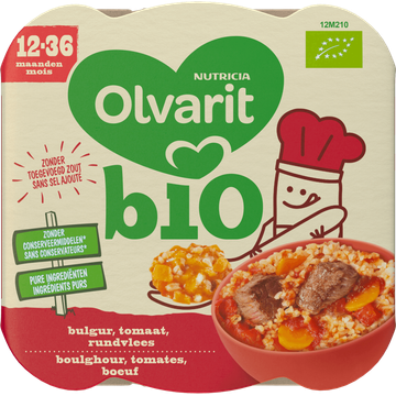 Olvarit Bio 12M+ Bulgur Tomaat Rundvlees - JUMBO