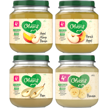 Olvarit Fruitpotjes 4+ Maanden - JUMBO