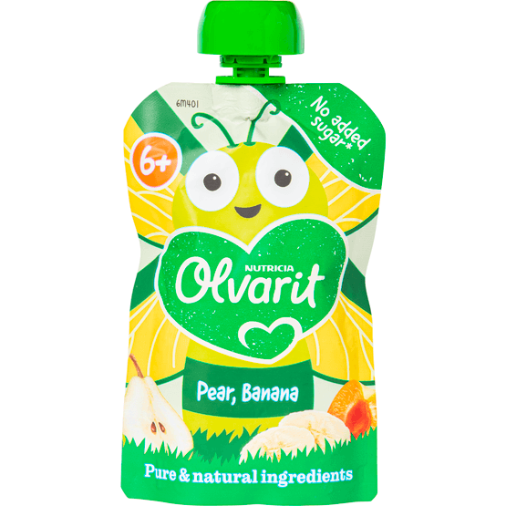 Olvarit Knijpfruit 6+ Maanden Peer Banaan - Dirk