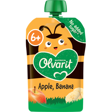 Olvarit Knijpfruit Appel Banaan 6+ Maanden - JUMBO