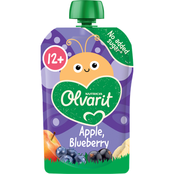 Olvarit Knijpfruit Appel Blauwe Bes 12+ Maanden - JUMBO